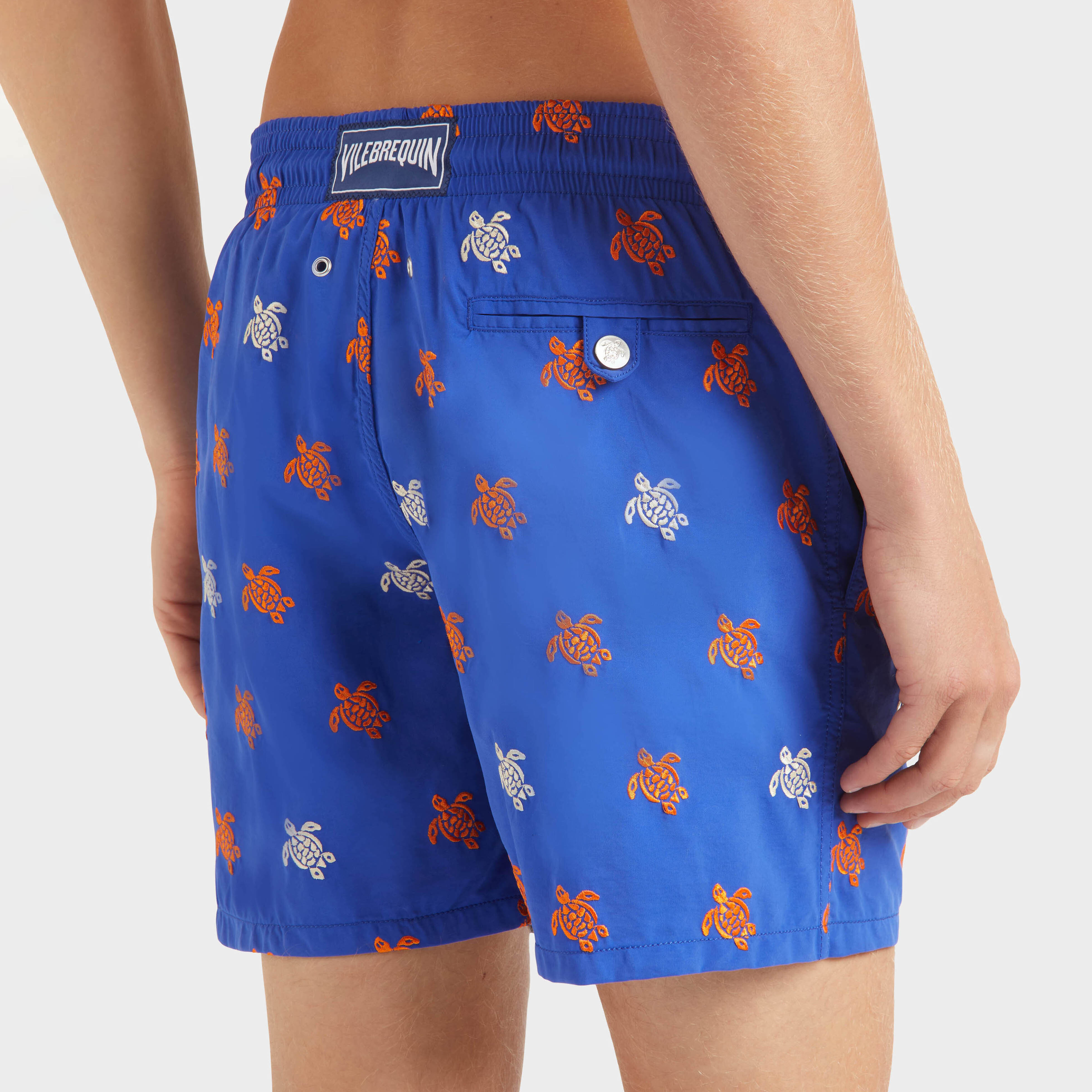 Maillot de Bain Homme Brodé Micro Ronde des Tortues Diagonale - Edition Limitée