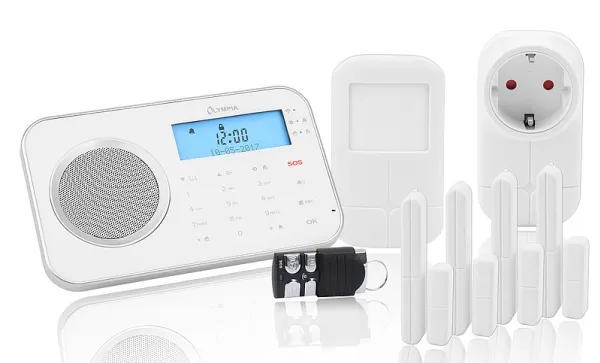 OLYMPIA ProHome 8762 - Hjemmealarmsystem - trådløs - Mobil - 802.11b/g - 2.4 Ghz, 868.5 MHz - hvid