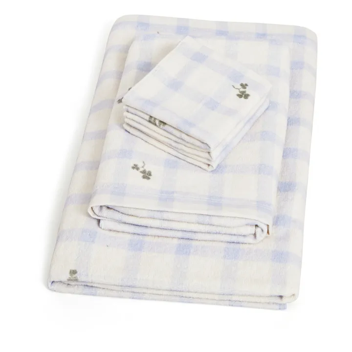 garbo&friends Serviette de bain Gingham Sorrel | Bleu ciel