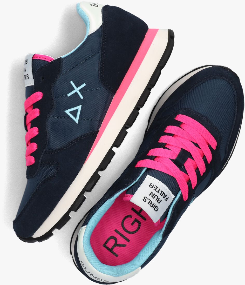 SUN68 blauwe sun68 lage sneakers ally solid nylon