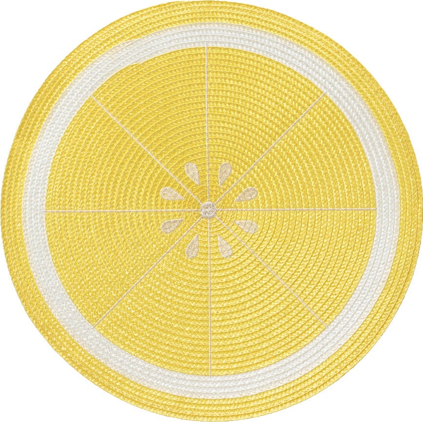Decoris placemat Citroen geel D 38 cm