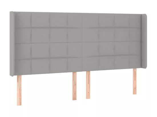 Sommier tapissier et matelas et LED Gris clair 180x200 cm Tissu