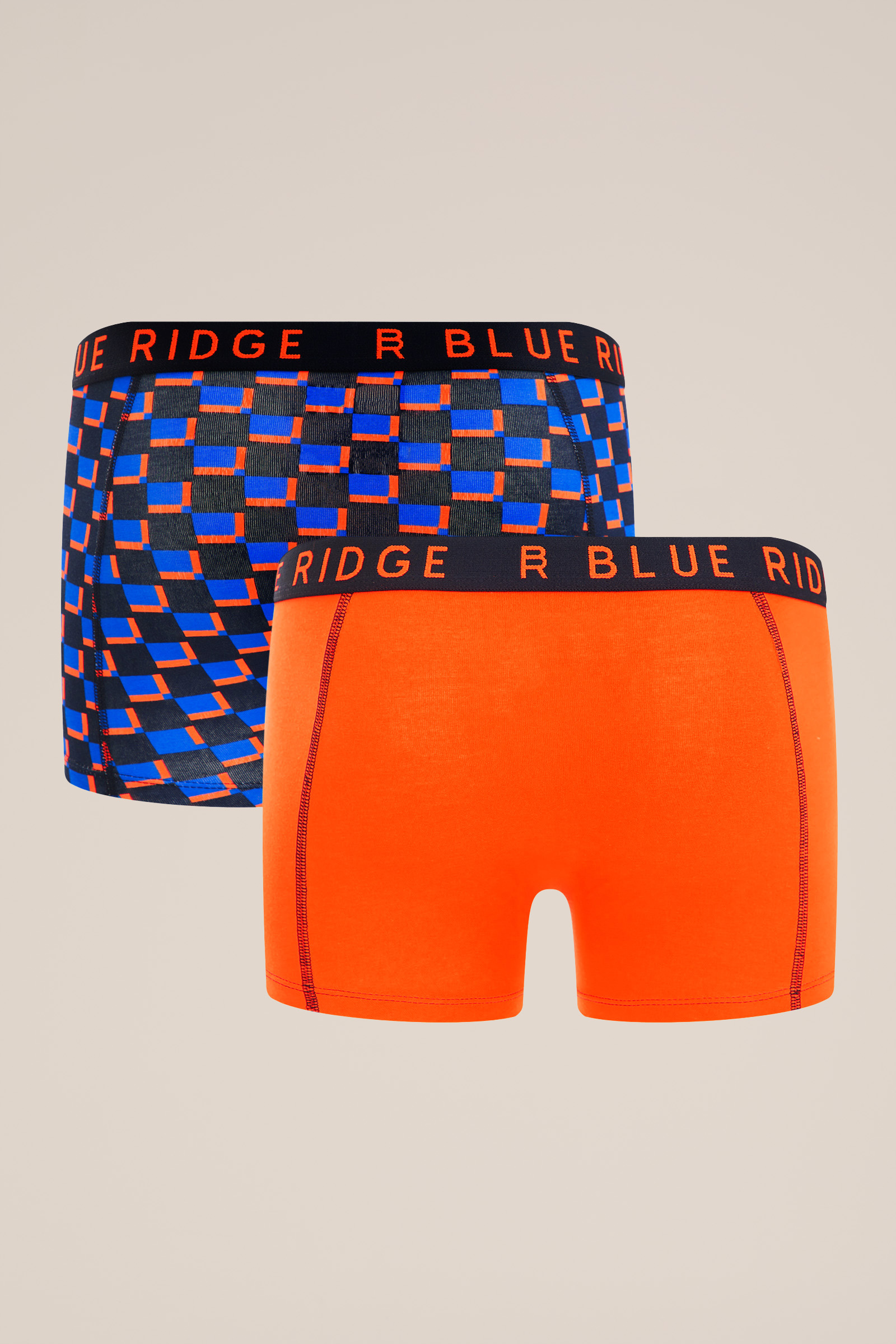 Jongens boxershorts, 2-pack Blue Ridge Oranje