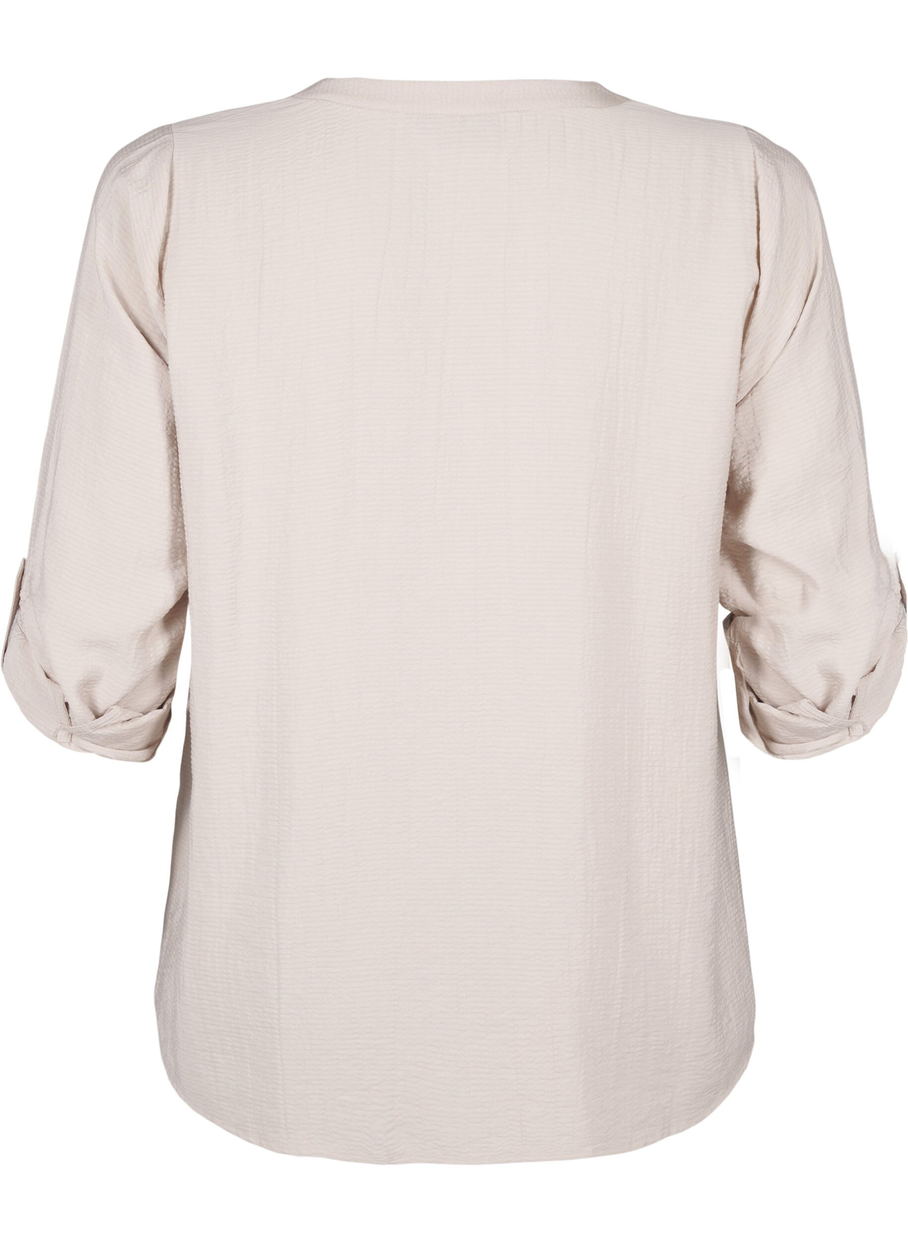 Viskose skjortebluse med 3/4 ærmer