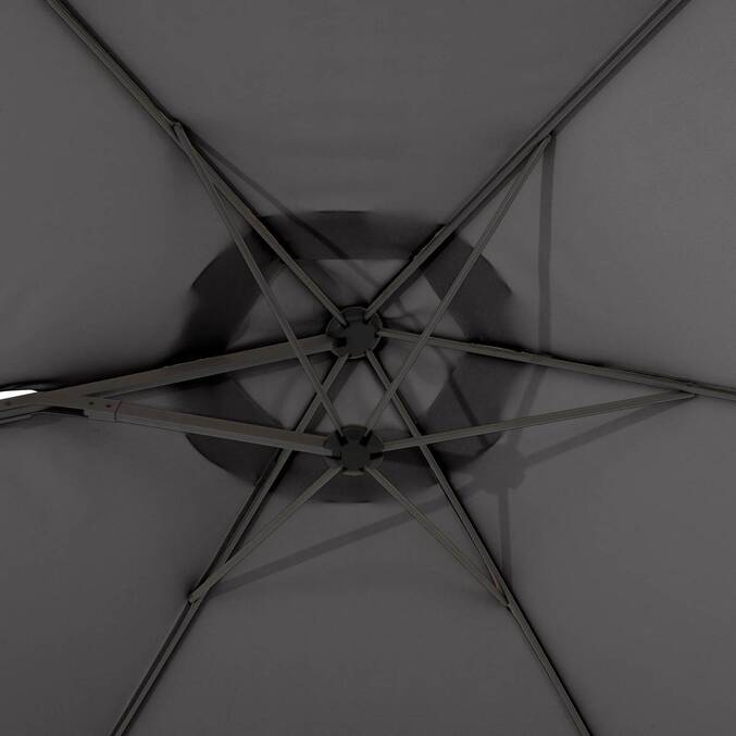 Parasol déporté rond NAULIA Ardoise