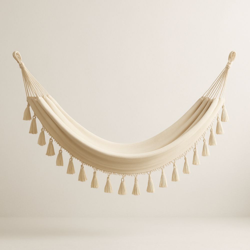 Hängematte Baumwolle Quaste Beige