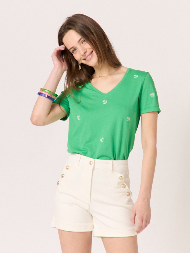 T-shirt à coeurs