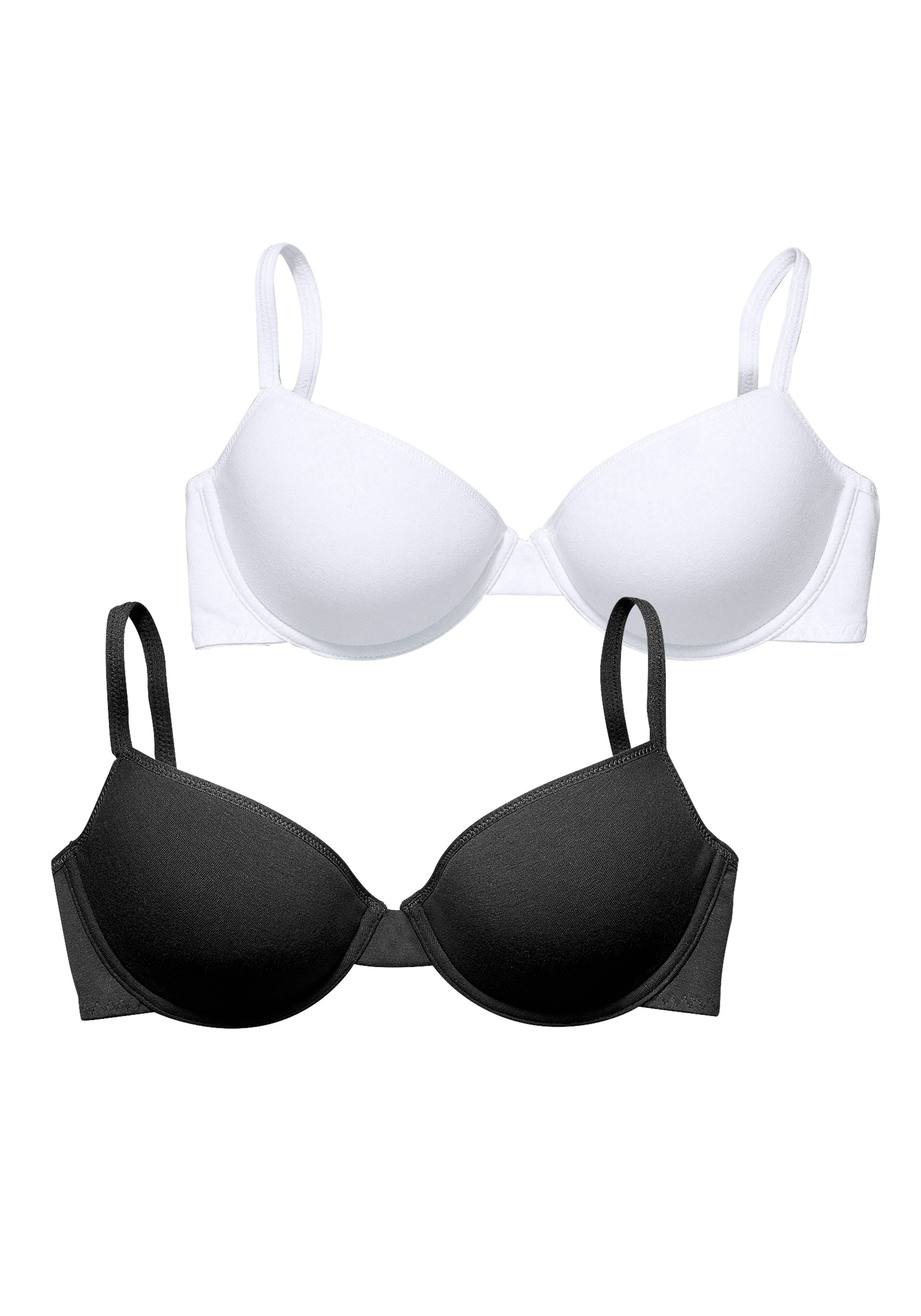 petite fleur Schalen-BH, 2 Stücker Packung, mit Bügel, aus Baumwolle
