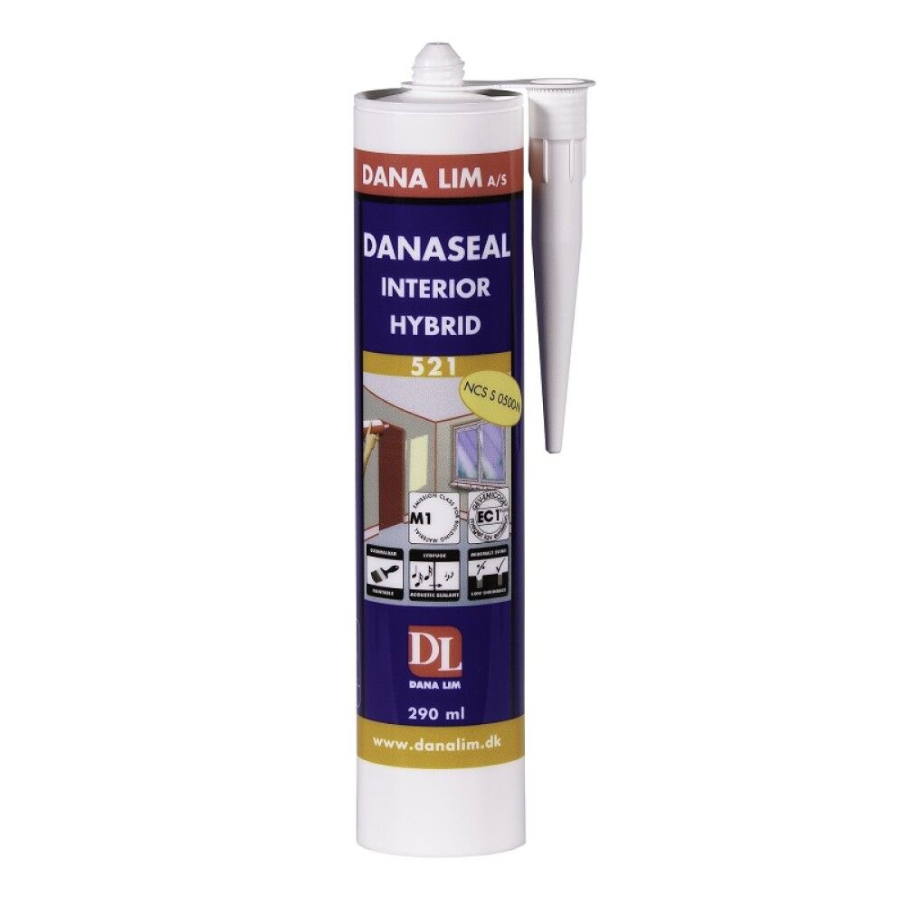INTERIØRFUG DANA LIM DANASEAL 521 HVIT 290ML