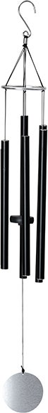 Intratuin windgong zwart D 13 H 114 cm