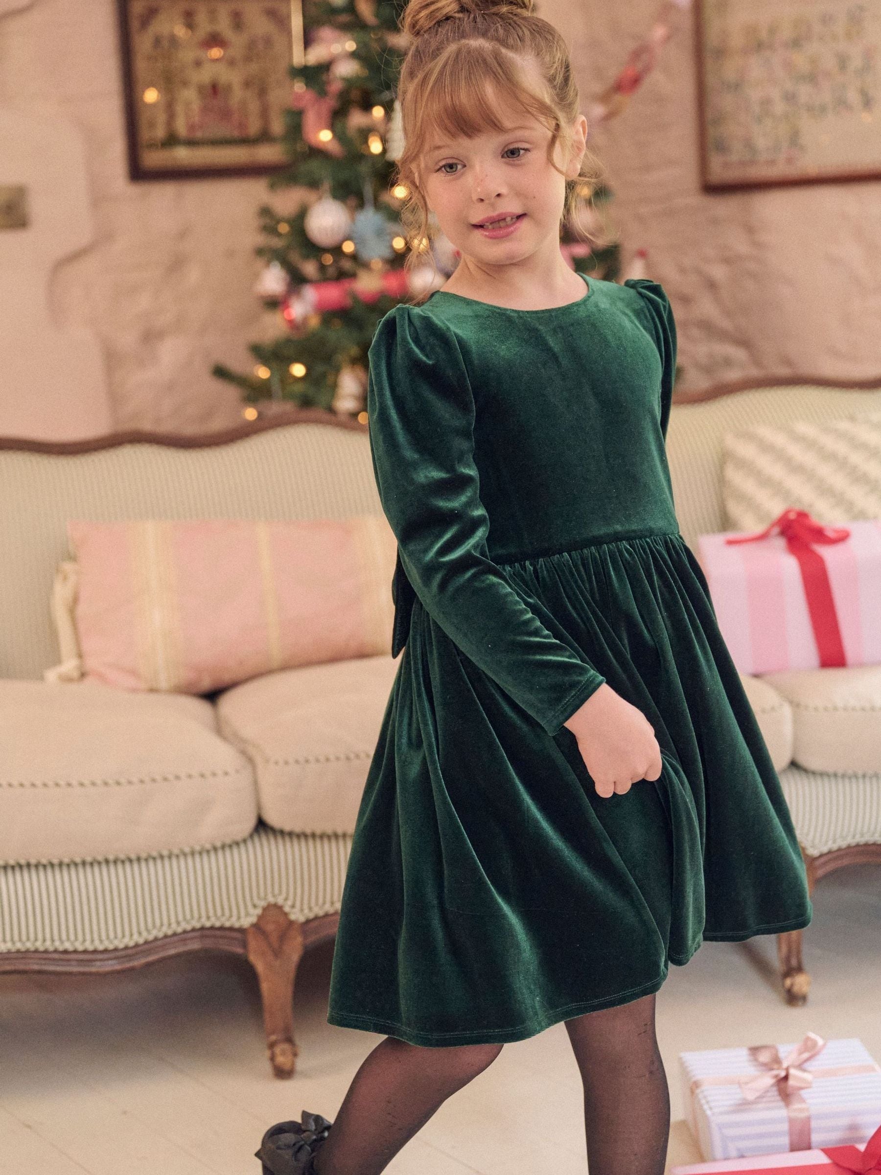 Angel & Rocket Grace Velvet Bow Back Dress