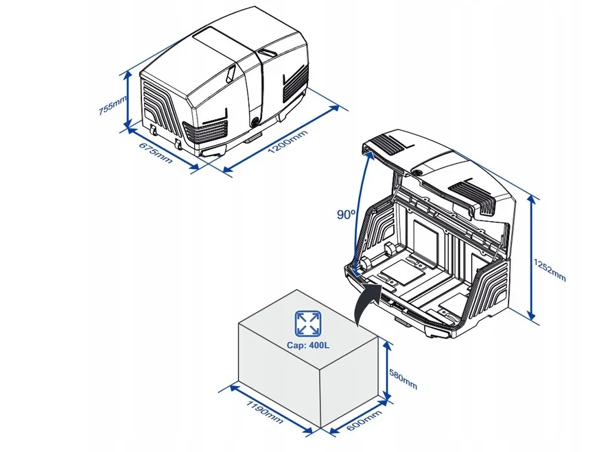 TowBox Anhængerboks V3 Sport - 400 Liter