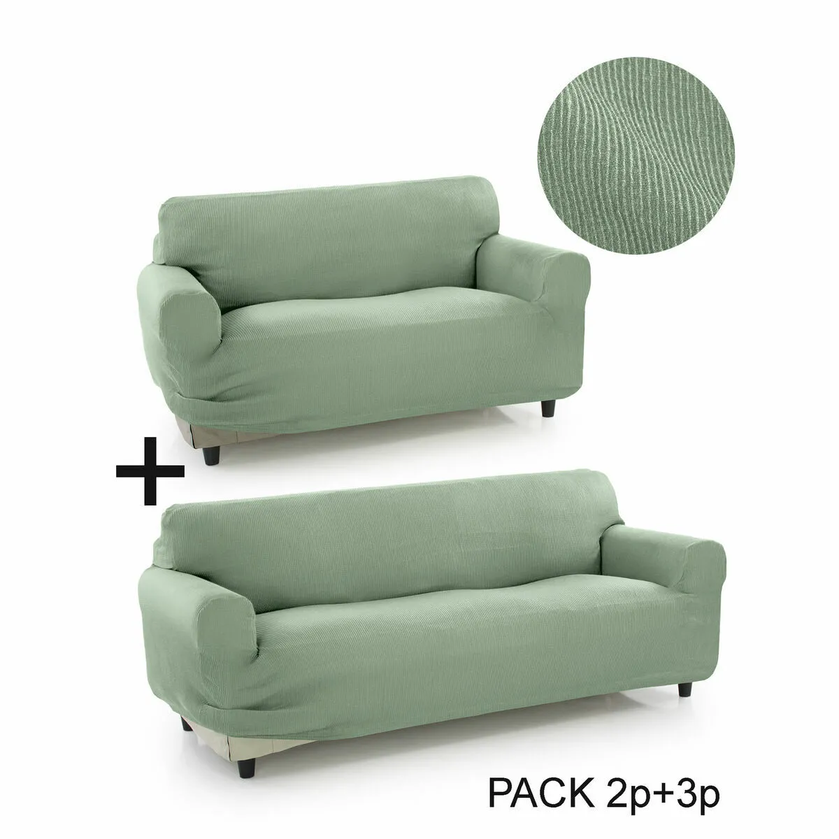 Sofakover Housse canapé Pocket Duo Romeo - Turquoise 2 unités