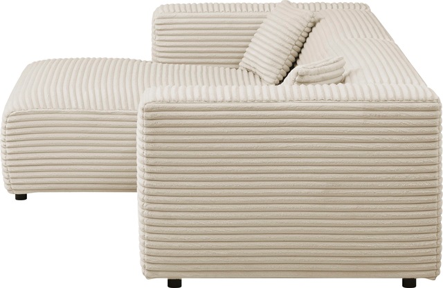Home affaire Ecksofa »BAKELS, L-Form in Cord oder Boucle-Stoff, moderne Couch« wahlweise Recamiere rechts/links, bequemer Sitzkomfort