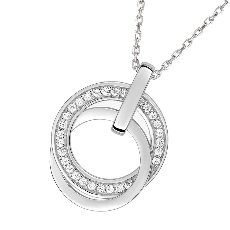 Collier Femme - Oxyde de zirconium - Argent 925 - Longueur : 42 cm