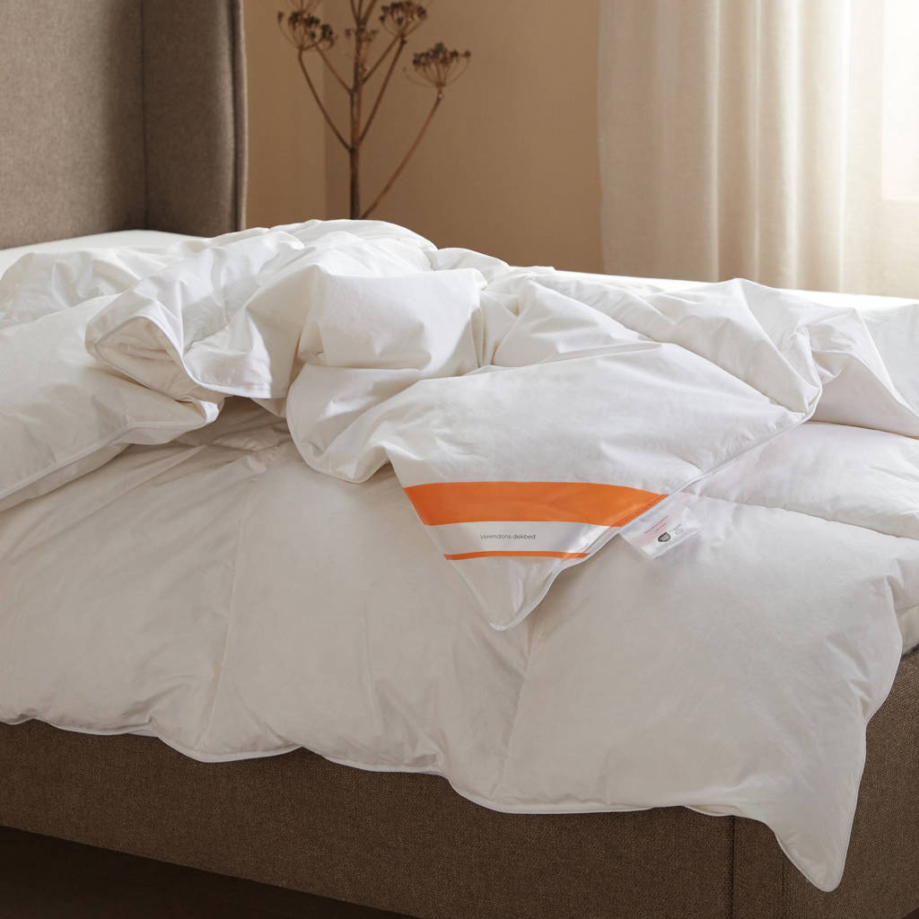 Te warm!eendenveren enkeldekbed - 10% dons/90% veren