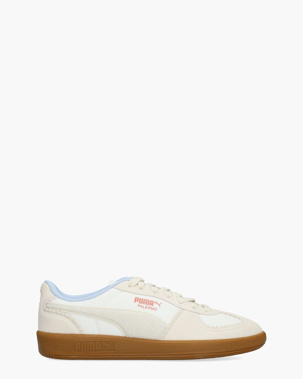 Puma Palermo Gentle Meld Wit/Lichtroze Damessneakers