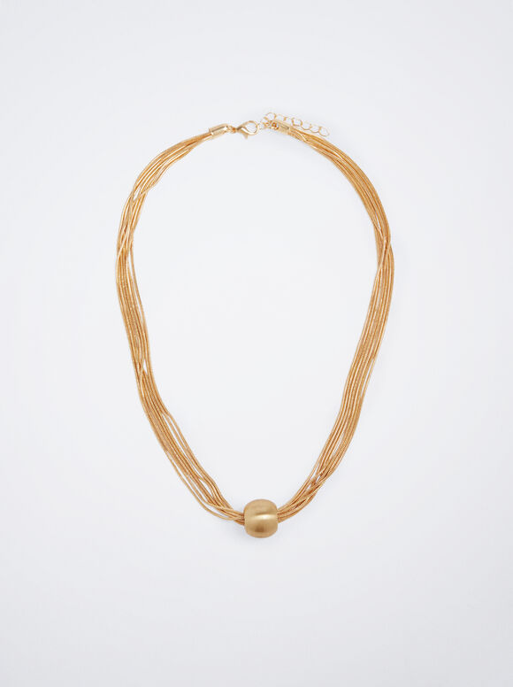 Colar curto dourado - Dourado