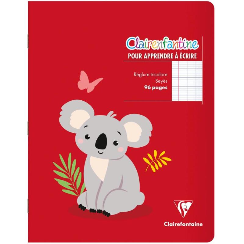 Cahier piqué Clairenfantine 17x22 cm 96 pages grands carreaux Couleur aléatoire - Assortis