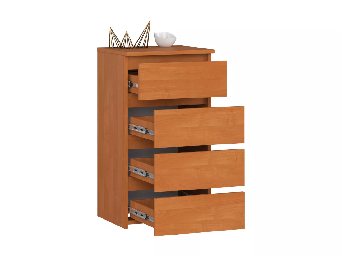 Commode AKORD CL4 Aulne 40 cm 4 tiroirs façade Aulne 40x35x74 cm