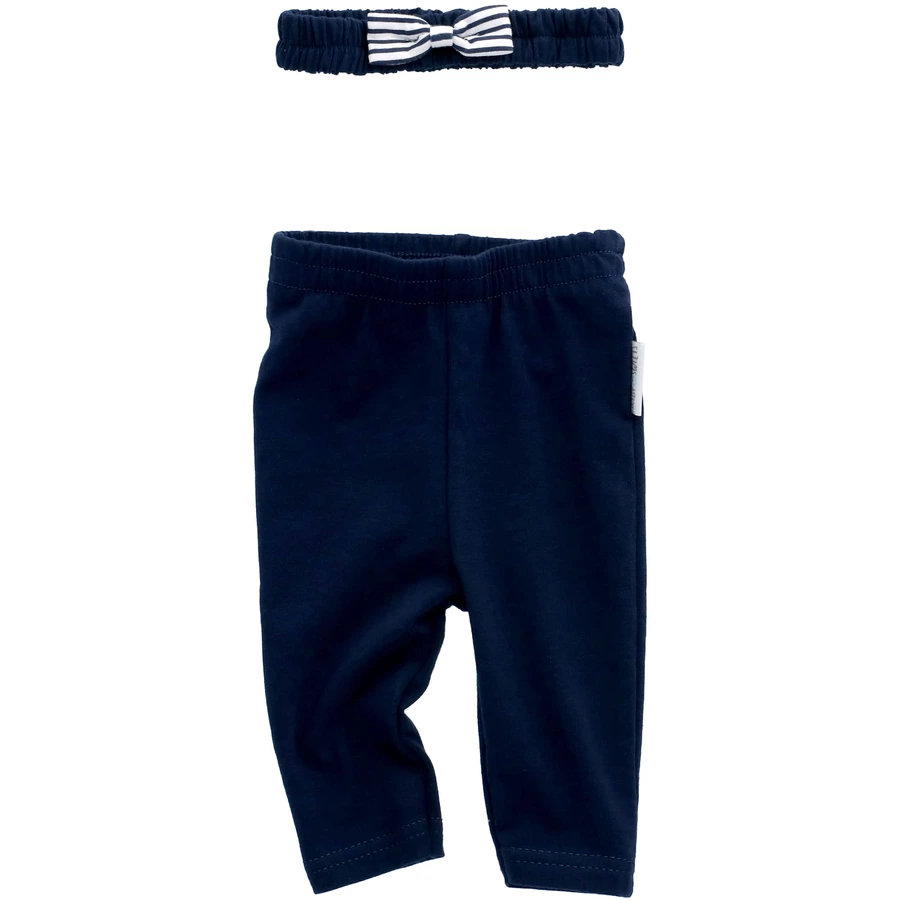 Baby Sweets 3tlg Set Kleid + Hose + Mütze Lieblingsstücke Kleider weiß navy