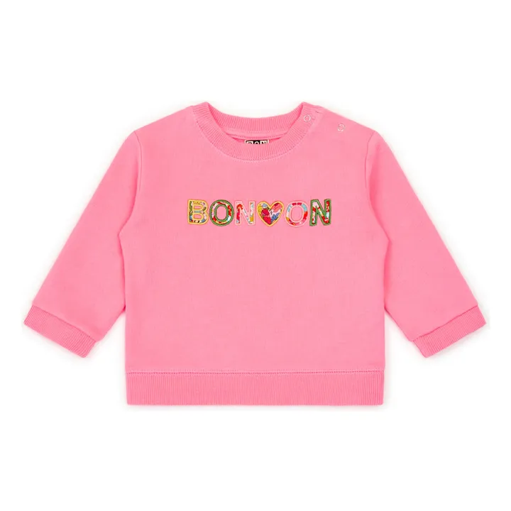Bonton Sweat Smily Coton Bio | Rose