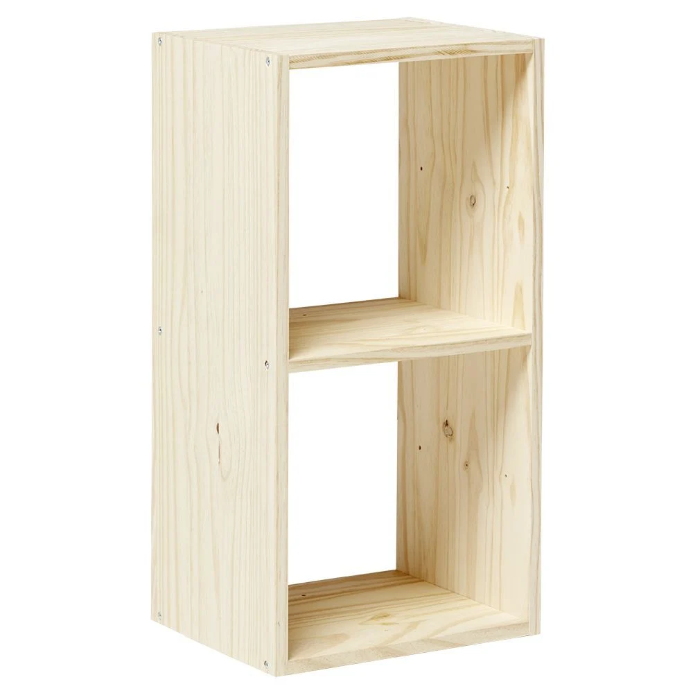 Structure Box Cube 2 cases 35x30x70cm pin naturel