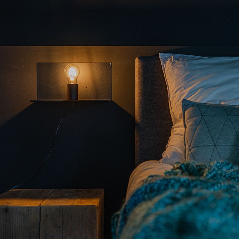 Moderne wandlamp zwart verstelbaar - Muro