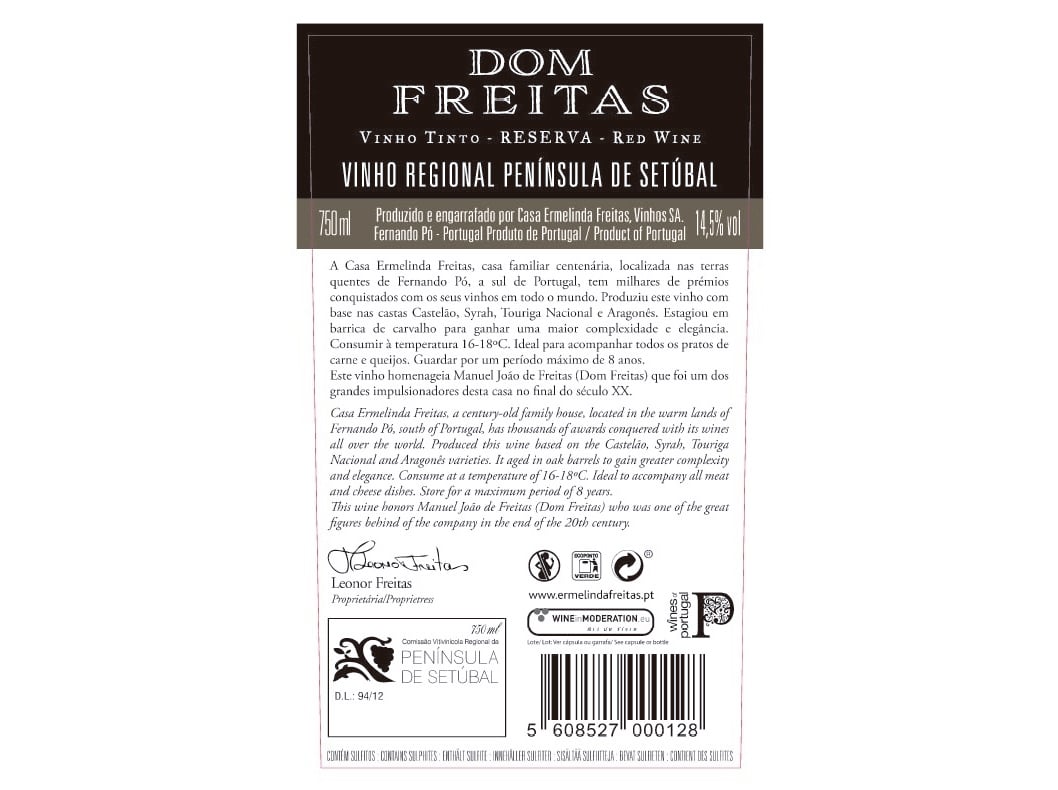 CONJUNTO DOM FREITAS RESERVA TINTO 2X0.75L