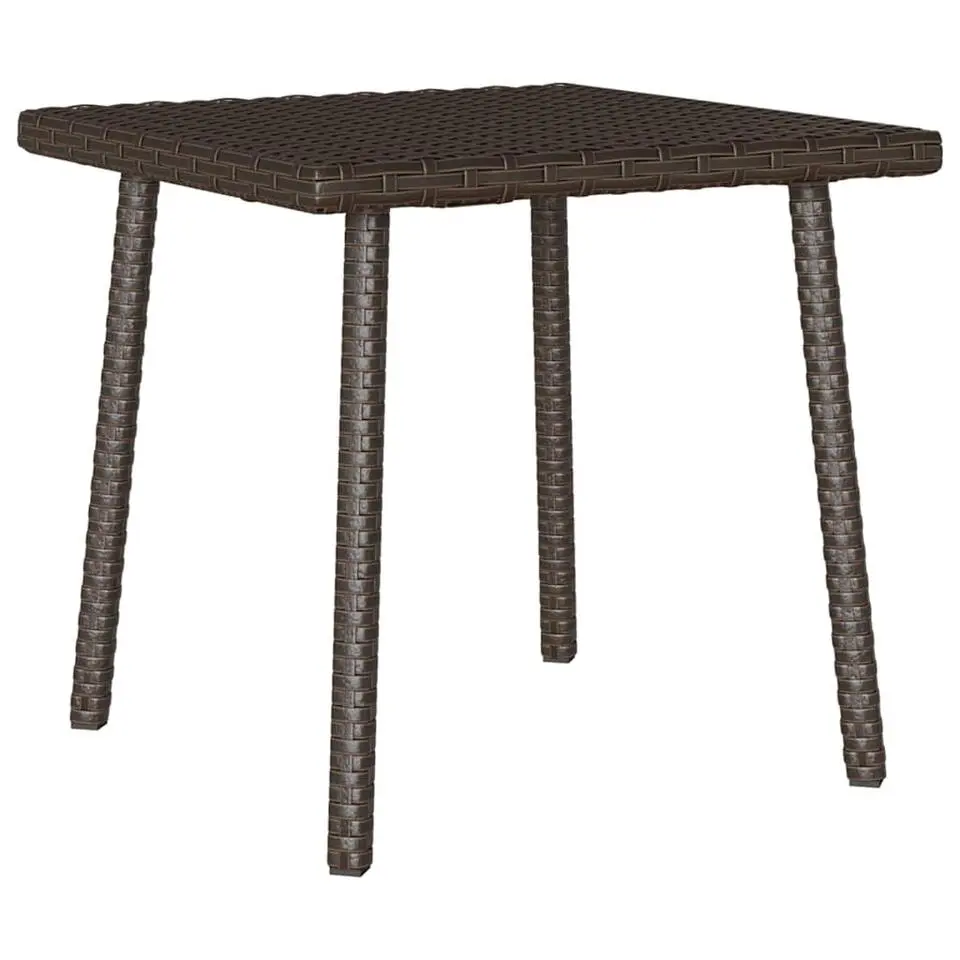 vidaXL - Tuin Salontafel - Bruin - Poly rattan - 40 x 40 x 37 cm
