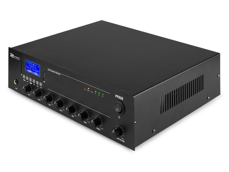 Power Dynamics Verstärker Pro PPA50 Verstärker mit Bluetooth, SD, USB und MP3