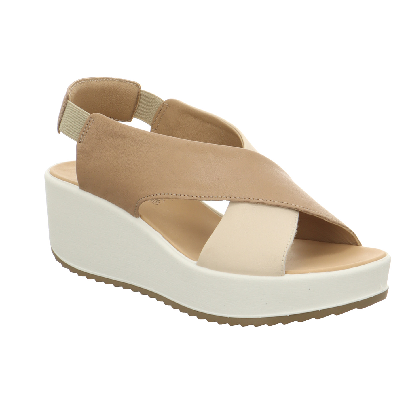 Plateausandale beige