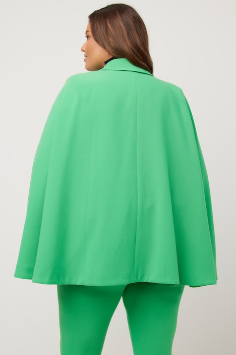 Blazer mit Cape, A-Linie, Reverskragen, doppelreihig
