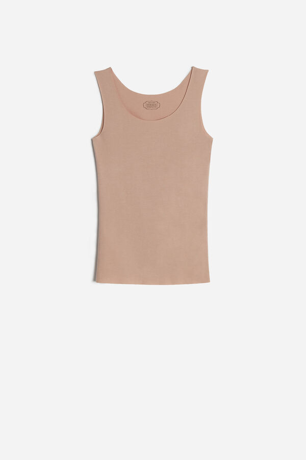 Regata Supima®, gola redonda, sem bainha