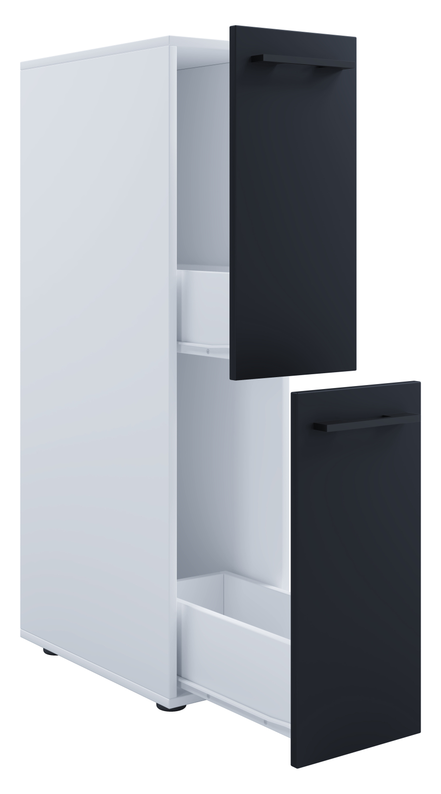 Raumteiler SADILO L - weiß-anthrazit - 110 cm