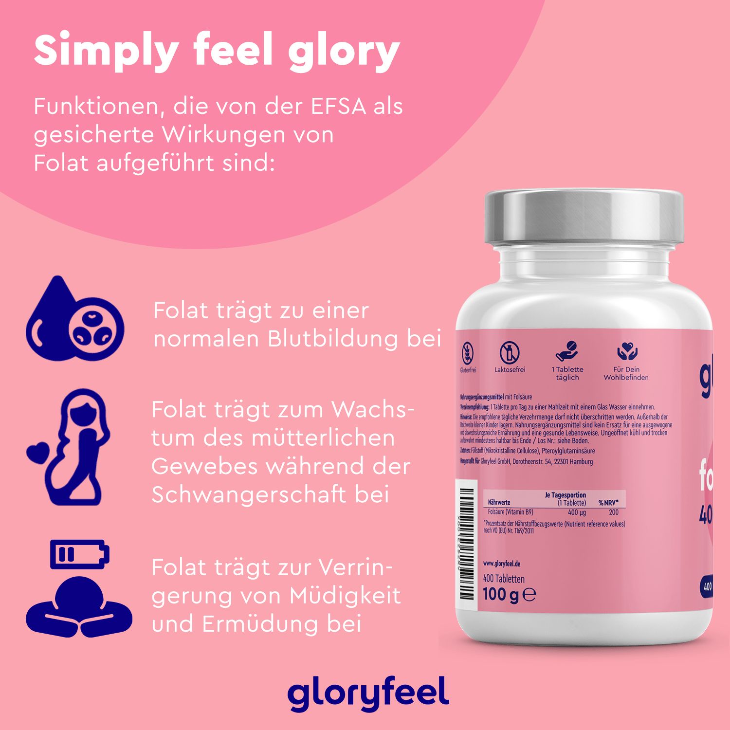gloryfeel® Folsäure Tabletten