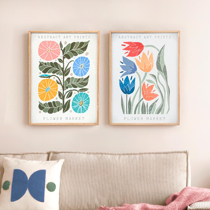 Toile encadrée 'Flower Market'