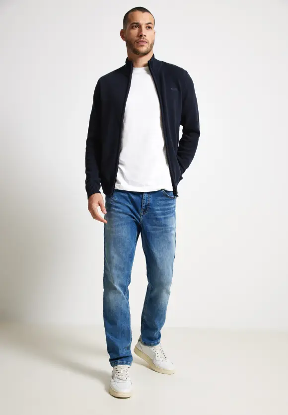 Strickjacke in Unifarbe - deep navy blue