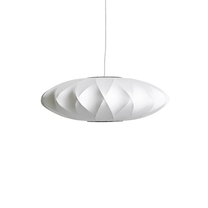 HAY - Nelson Saucer Crisscross Bubble Pendelleuchte S, Ø 44.5 x H 19 cm, off white