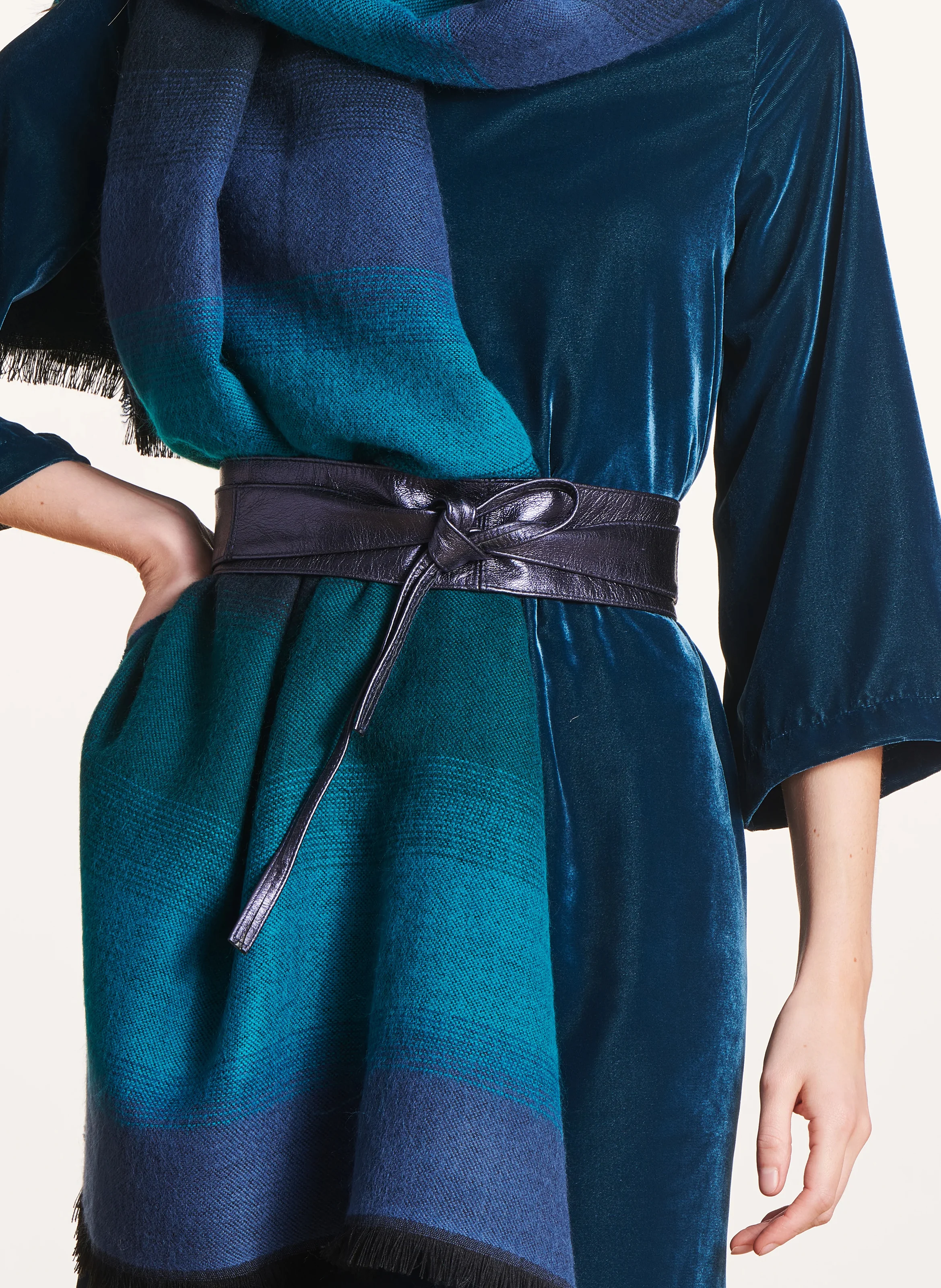 Ceinture en cuir | Bleu