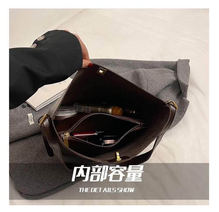 Hydracinthe - Effen kunstleren tas met etui