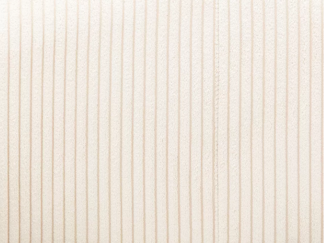 Fauteuil en velours côtelé crème OSSANA