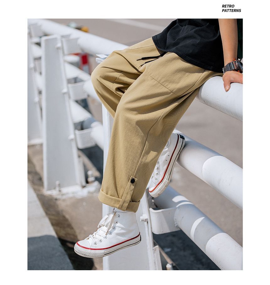 Really Point - Effen cropped rechte broek