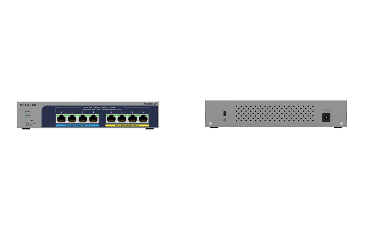 PoE++ Switch MS108EUP-100EUS 8 Port<br>8-Port Multi-Gigabit (2.5G) Ultra60 PoE++ Ethernet Plus Switch
