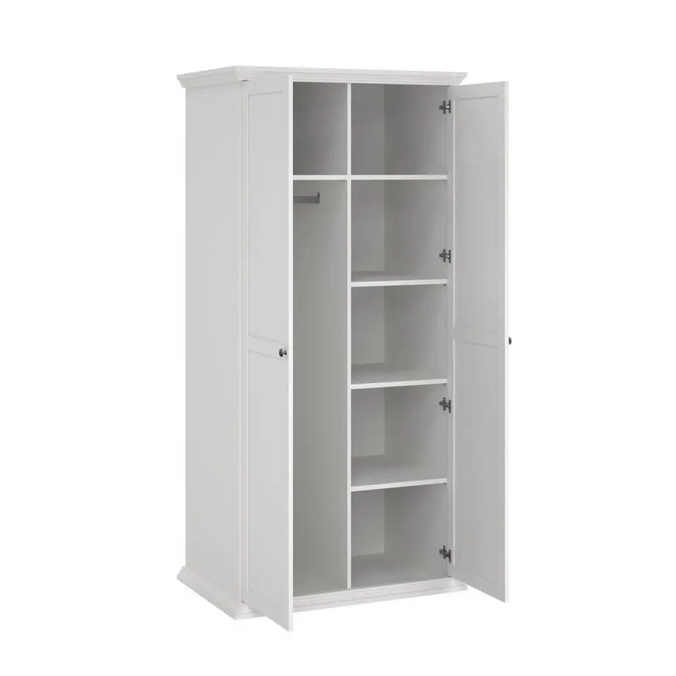Hioshop North kledingkast 2 deuren wit