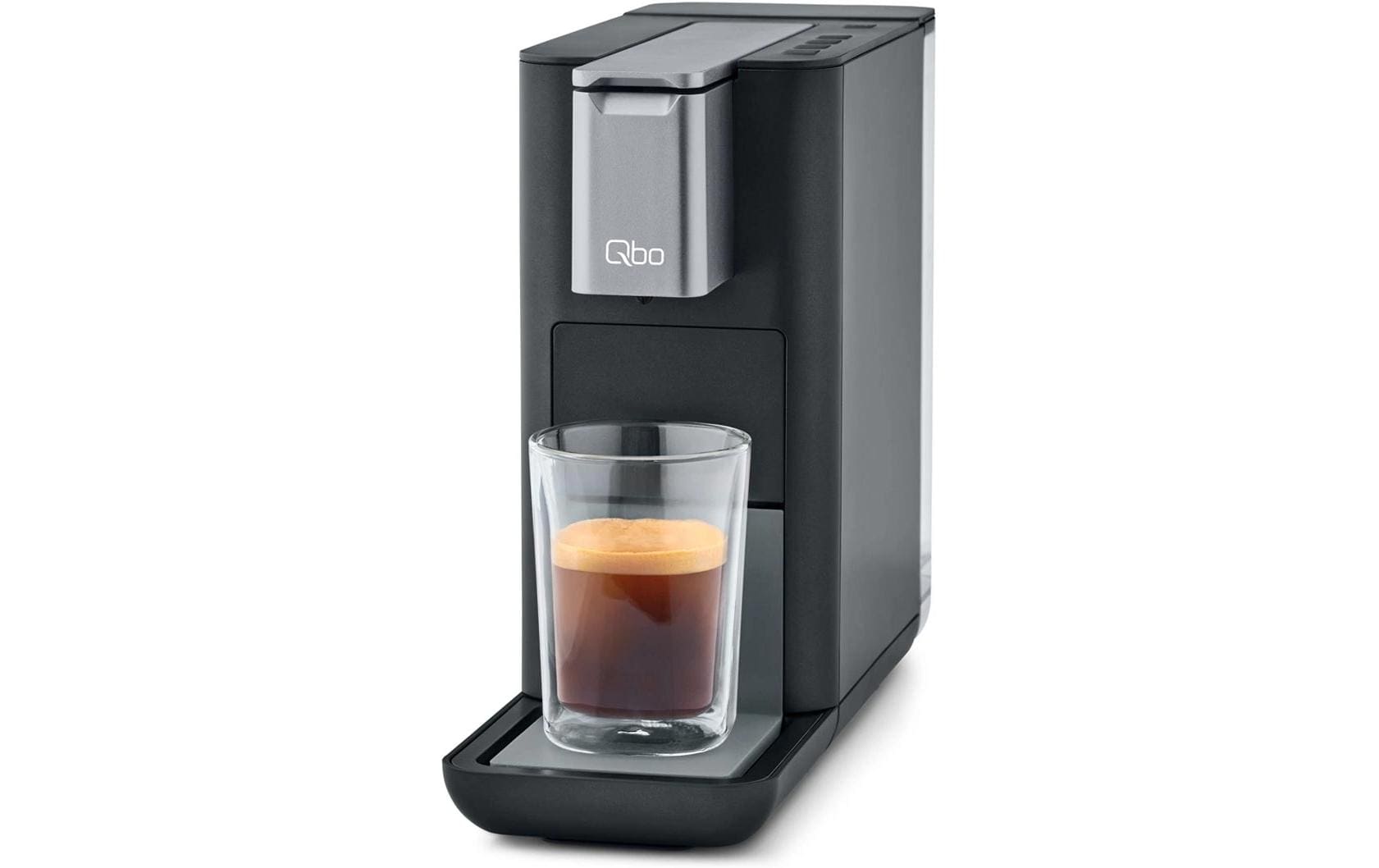 Portionskaffeemaschine Qbo Essential Dark Stone<br>Kapselmaschine mit patentierter PressBrew-Technologie