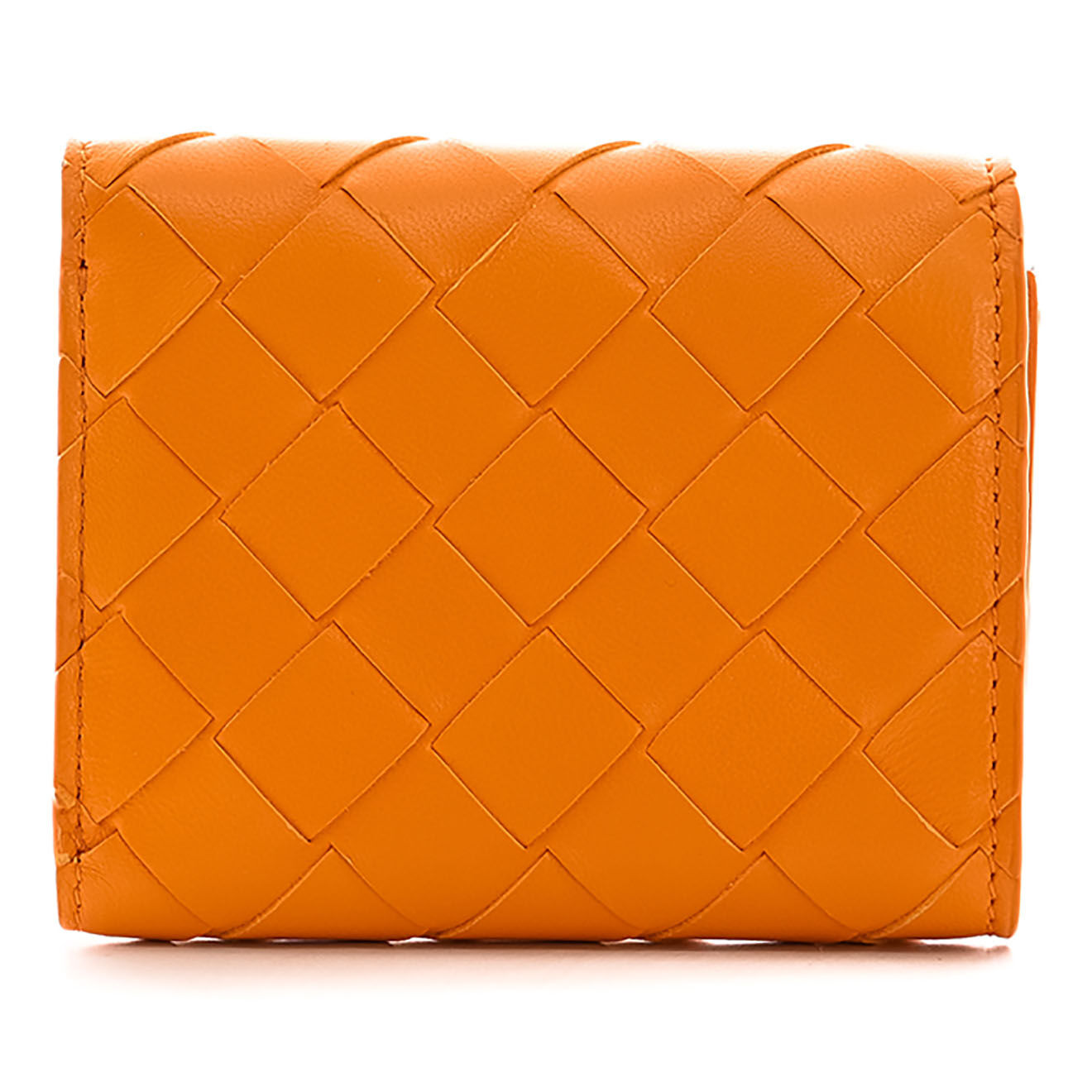 Bottega Veneta Porte-monnaie Bottega Venetta en Cuir orange - Neuf sans étiquette - 10x8 cm