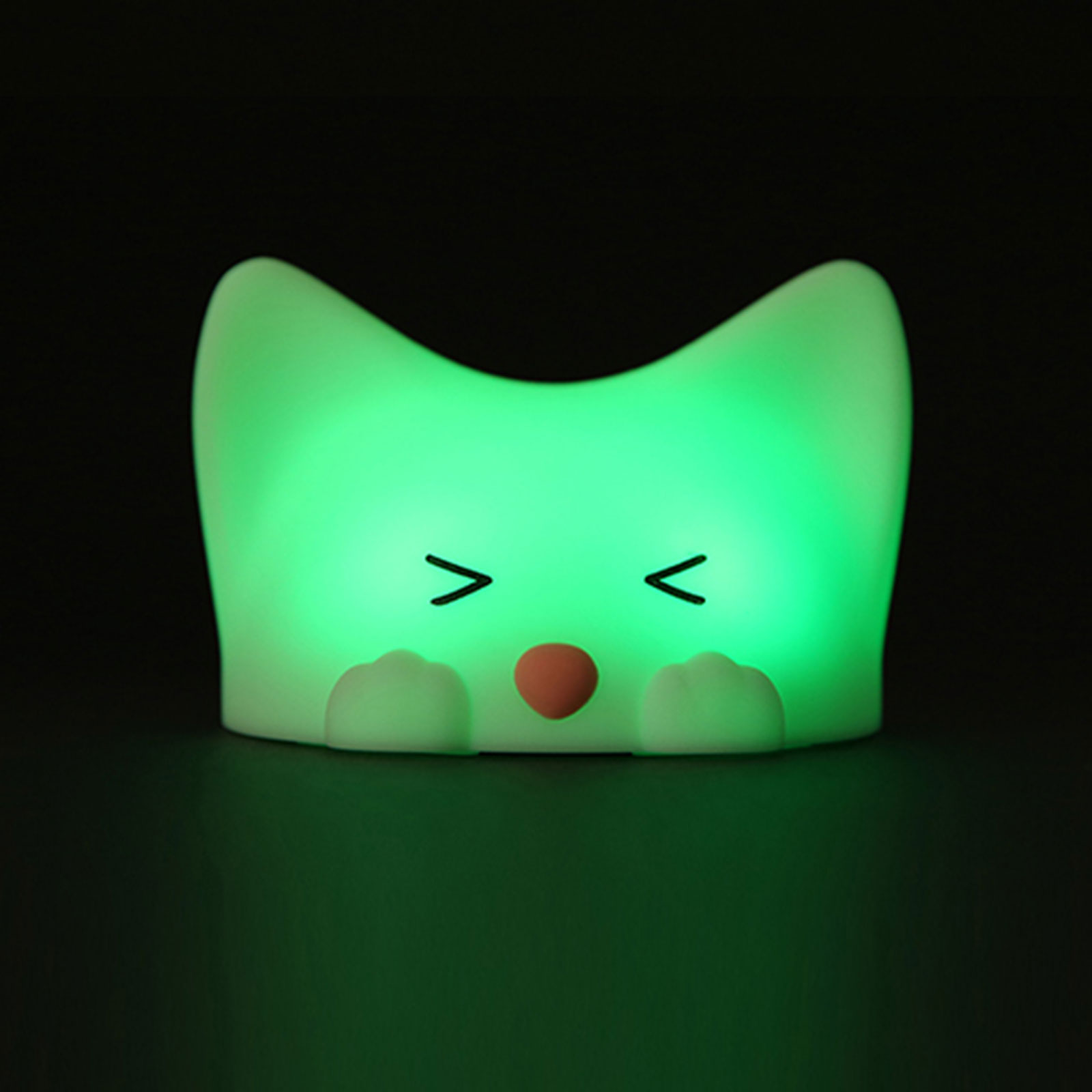LED-Touch-Nachtlicht - weiß - Katze - dimmbar