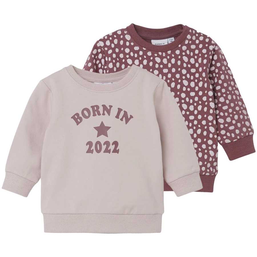 name it Sweatshirt 2er Pack Nbfbabeth Crushed Berry