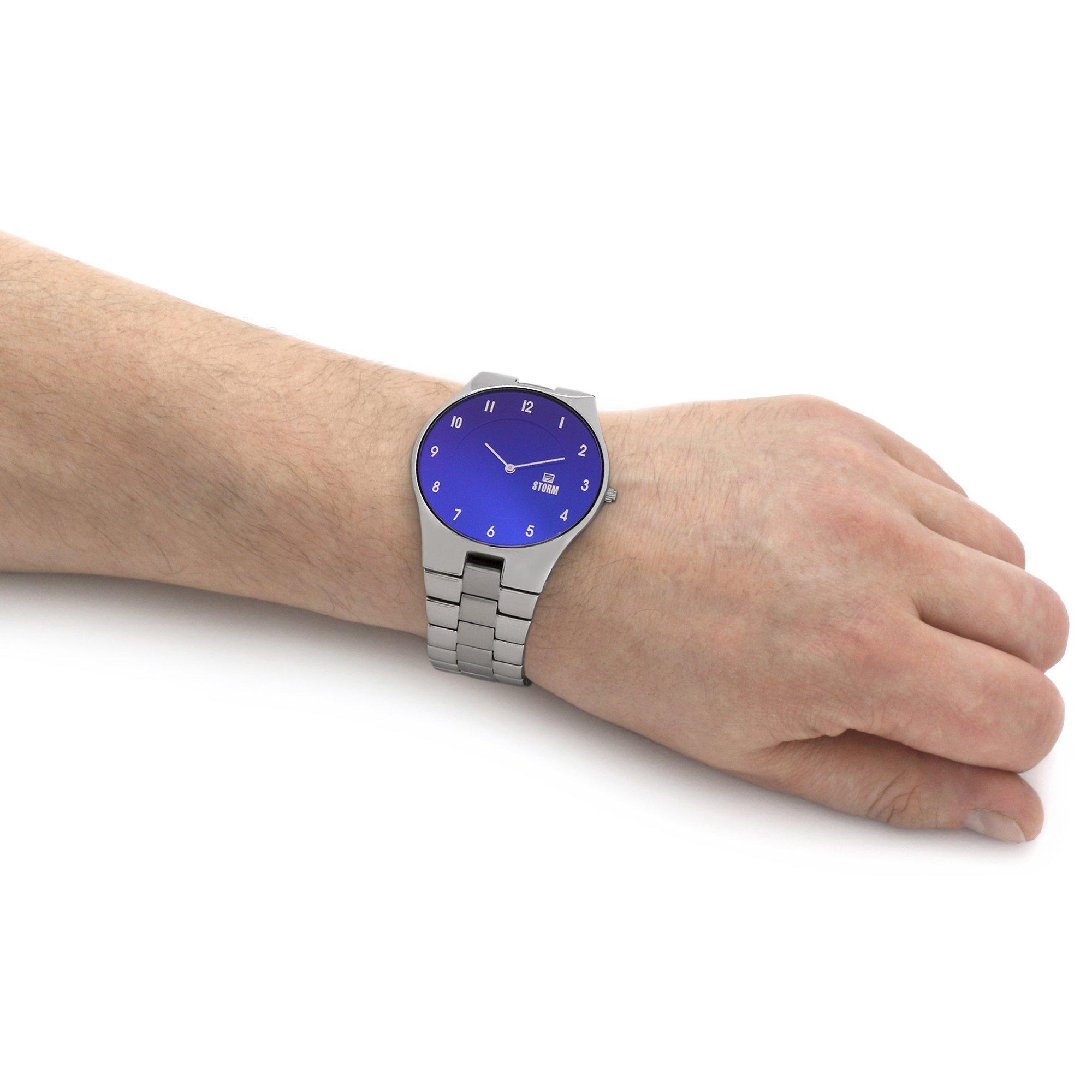 Storm Sleek Lazer Blue Stainless Steel Fashion Analogue Watch